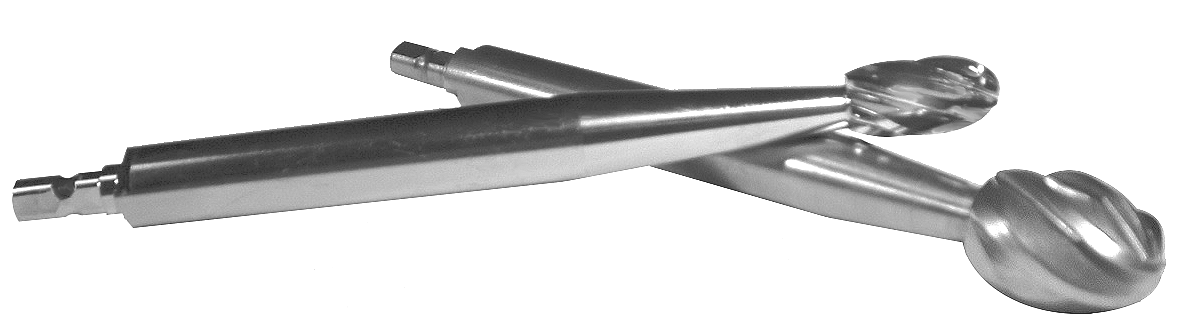 Long Shank Midget Mills for extended reach applications